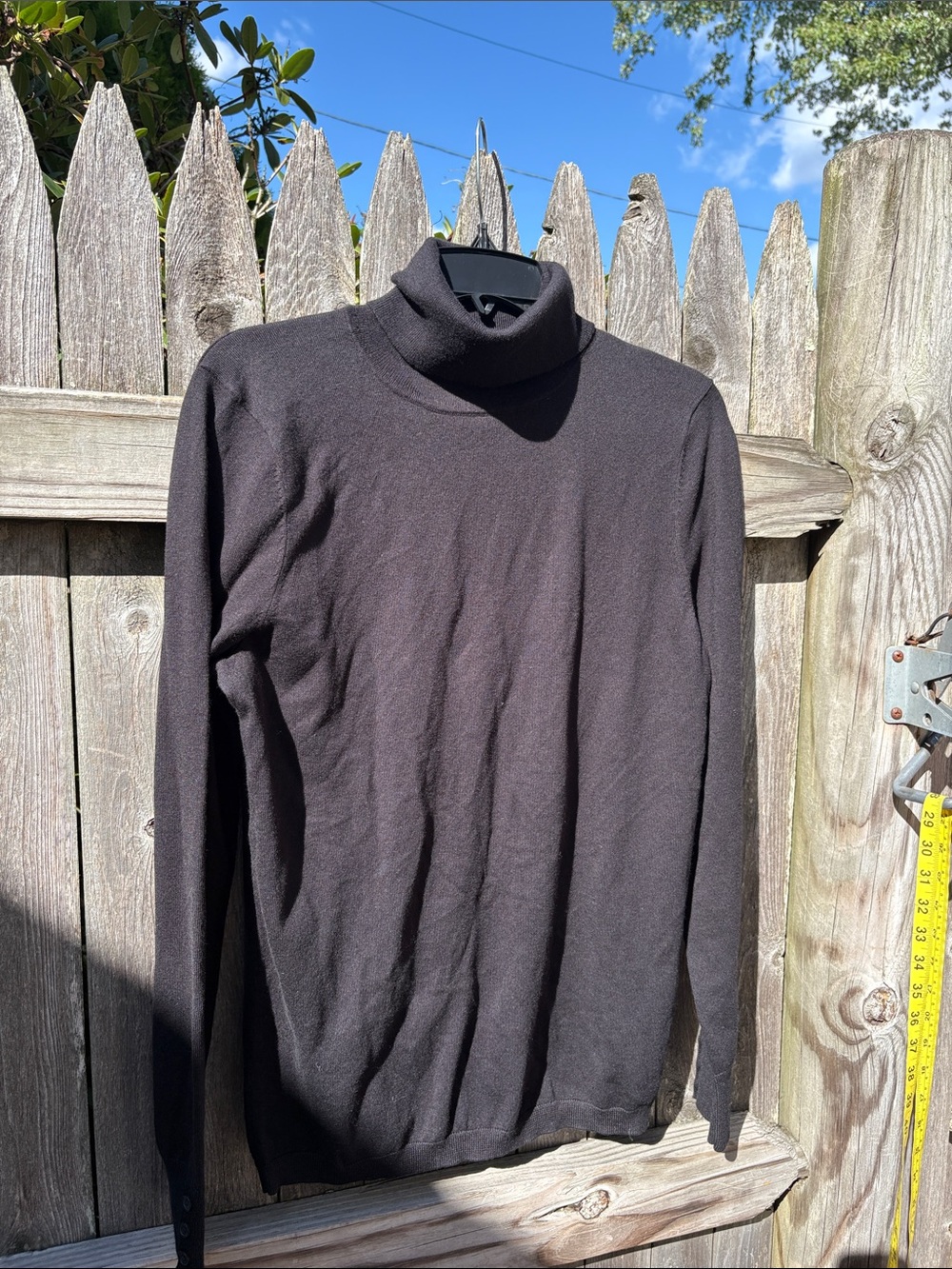 Talbots medium black cotton blend turtleneck!